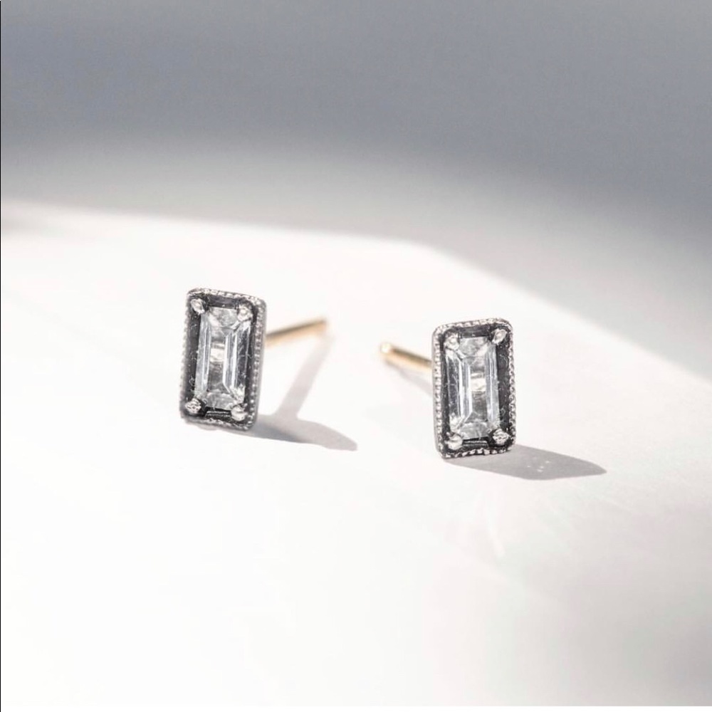 White Sapphire Earrings